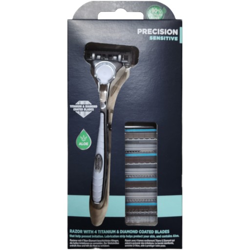 WILKINSON Quattro Essential 4 Precision Sensitive, набор из 5 вставок + ручка