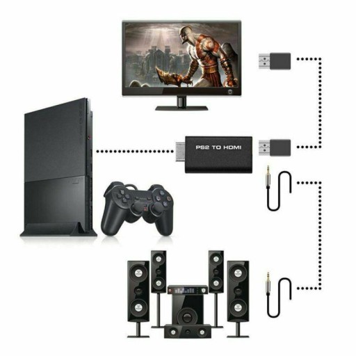 АДАПТЕР-ПРЕОБРАЗОВАТЕЛЬ АДАПТЕР PS2 на HDMI 1080p