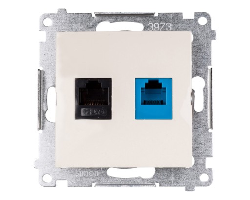 Компьютерная розетка Simon 54 Premium KREM RJ45 кот