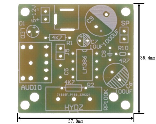 Моноусилитель мощностью 10 Вт с регулятором громкости DIY KIT