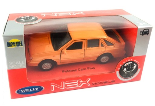 МОДЕЛЬ POLONEZ CARO PLUS METAL WELLY 1:34 ОРАНЖЕВЫЙ