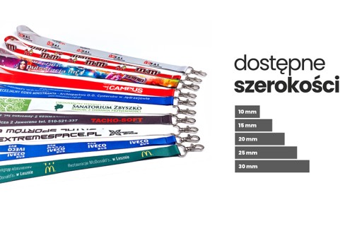 SMYCZE REKLAMOWE z logo Nadruk Full Kolor Dwustronny 20mm 100 szt
