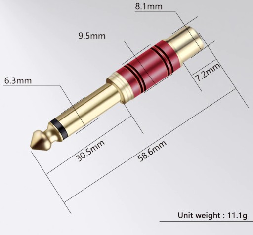 РАЗЪЕМ ПЕРЕХОДНИКА 6.3 RCA РАЗЪЕМ CINCH NAKAMICHI