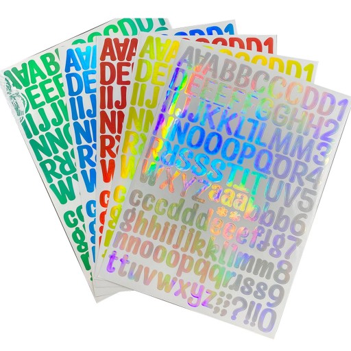 Holograficzne naklejki z brokatowymi numerami, dekoracyjne naklejki winylowe na 2 sztuki