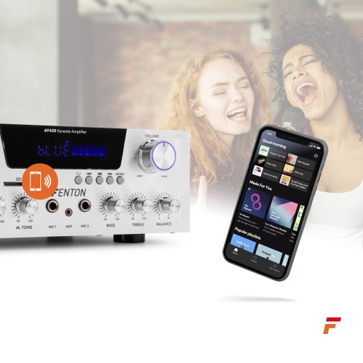 HIFI-усилитель для караоке 2x300 Вт USB FM BT высокой мощности