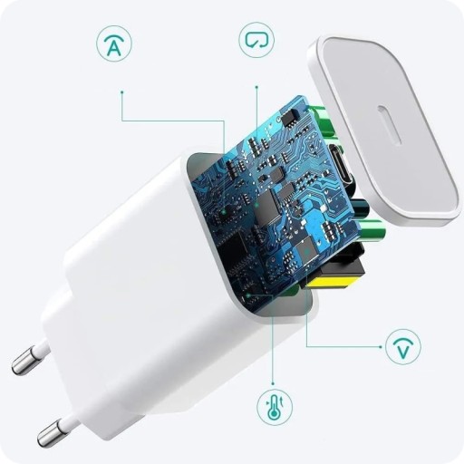 БЫСТРОЕ СЕТЕВОЕ ЗАРЯДНОЕ УСТРОЙСТВО USB-C USB 20 Вт PD QC 3.0