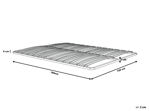 Stelaż do łóżka 120x190 metalowy podnoszony od boku wkład pod materac