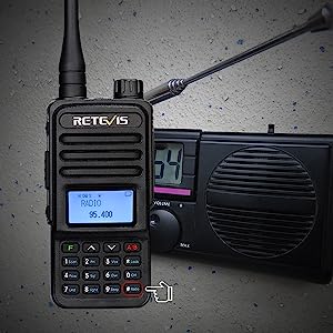 Retevis RT85 Двухдиапазонная профессиональная рация с микрофоном и радио