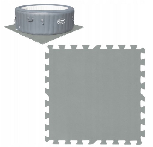 BESTWAY 58639 Пенопластовый коврик, 9 шт., для бассейна и спа «Пuzzle», 50x50 см