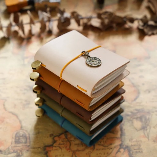 Мини-блокнот Fromthenon Traveler's Notebook с отрывными листами, верхний слой из телячьей кожи