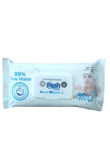 Fresh Baby Aqua Wipes Chusteczki nawilżane 5 x 60 sztuk