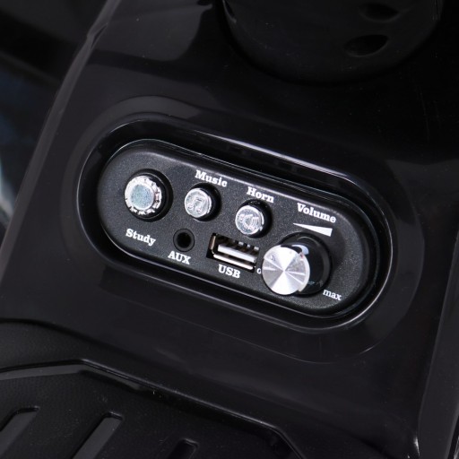 Quad Storm на батарейках для детей, черный + мотор 25 Вт + MP3 USB + светодиод