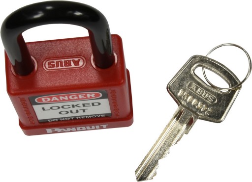 Замок навесной PANDUIT LOTO Lockout RED, сталь, 40 мм