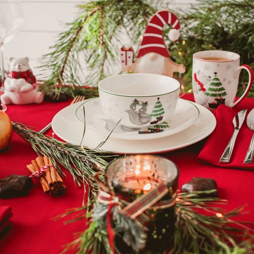 Рождественские суповые тарелки, 6 шт, Салатники Altom Winter Friends, 13 см