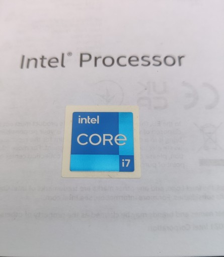 Наклейка на коробку Intel Core i7 10 шт.