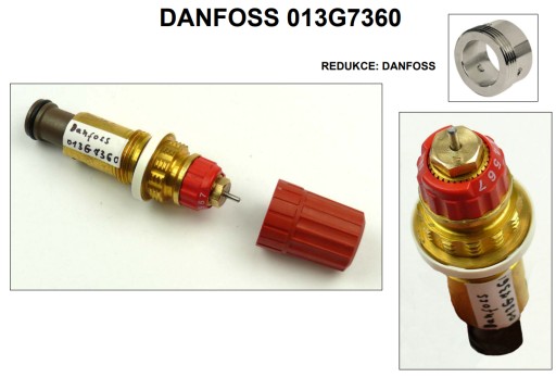 Redukcja Danfoss RE-D na głowice zawór Elektrobock