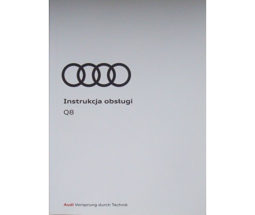 Audi Q8 18-23 Polska instrukcja obsługi Audi Q8 2018 rok kolorowa oryginał