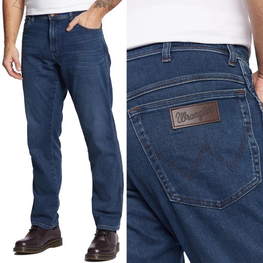 Wrangler TEXAS SLIM Silkyway EPIC SOFT ELASTYCZNE SPODNIE JEANSOWE W32 L30