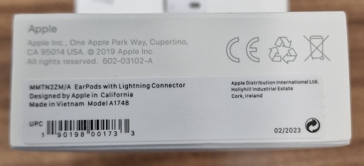 Оригинальные наушники APPLE EarPods Lightning для iPhone 7/8/X
