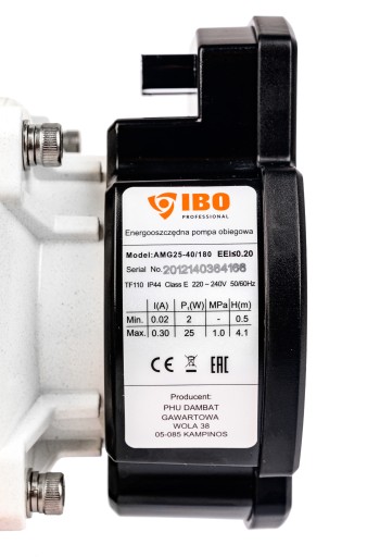 ЭЛЕКТРОННЫЙ ЦИРКУЛЯЦИОННЫЙ НАСОС IBO AMG 25/40/180 ШИМ