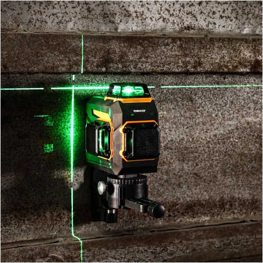 ЛАЗЕРНЫЙ УРОВЕНЬ 360 ПЛОСКОСТЬ 3D CROSS PRO GREEN DEKO DKLL12PB2