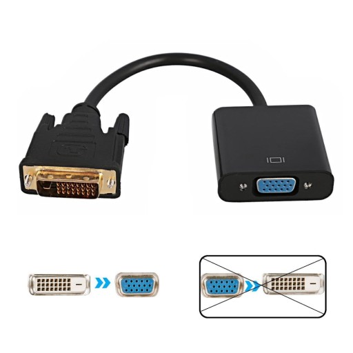 ПРЕОБРАЗОВАТЕЛЬ DVI-D «папа» в VGA для кабеля монитора