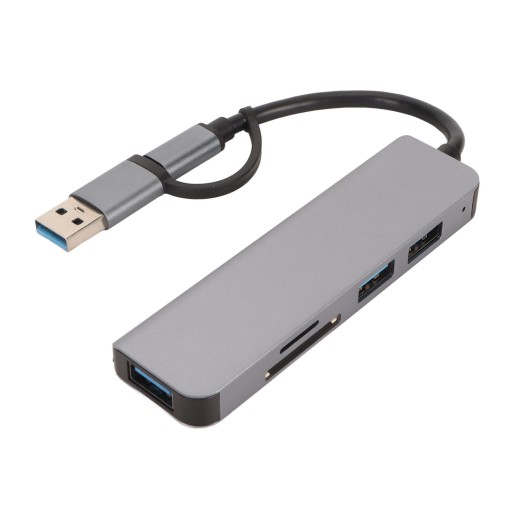 Hub USB 3.0 5 w 1 3 karty pamięci USB Porty kart