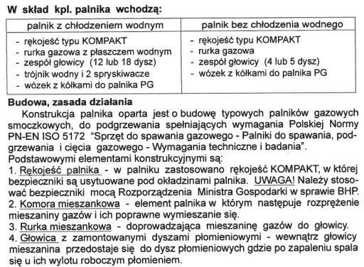 Пламенная горелка, головка 43мм, 5 сопел PG-244F/43 Pomet Wronki