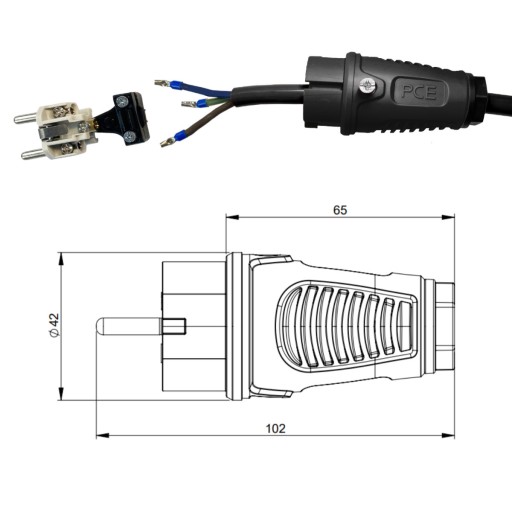 Przedłużacz H07RN-F 3x2,5 OnPD 45m ROZGAŁĘŹNIK