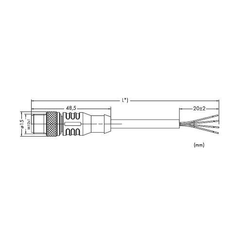 WAGO 756-3103/040-200 осевой силовой кабель 20 м