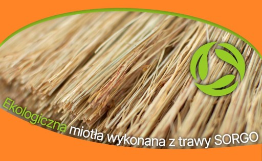 YORK Метла из сорго для подметания, натуральная, 140 см, экологическая, деревянная палка