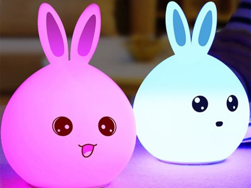 СВЕТОДИОДНЫЙ НОЧНИК ДЛЯ ДЕТЕЙ КРОЛИК RGB TOUCH