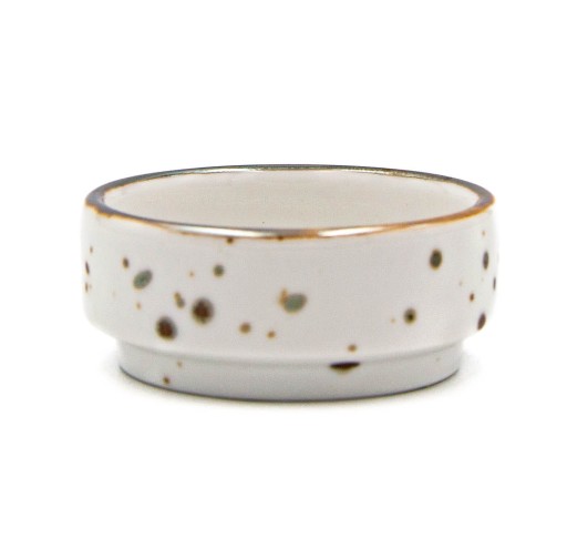 Sztaplowana dipówka kokilka 7 cm Cottage White Alumina PORCELANA BOGUCICE