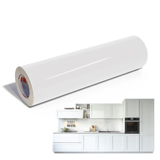 Okleina Meblowa 50 x 100 cm Biały Połysk