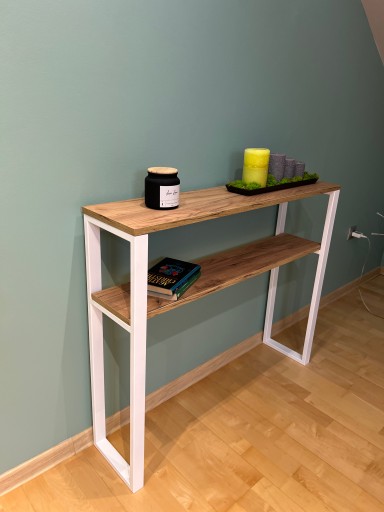 Стол консольный, Стол консольный, Туалетный столик LOFT 100х25х87 Дуб Белый