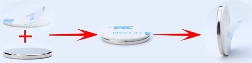 MAGNES NEODYMOWY WALCOWY 20x1mm Z KLEJEM 3M
