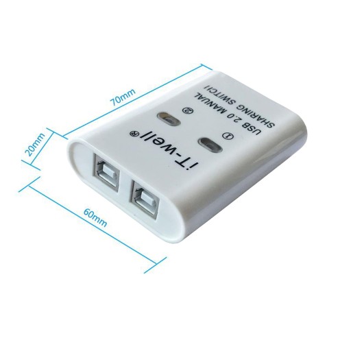 Портативный выходной разветвитель 2 в 1 для совместного использования USB-принтеров