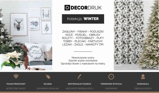 Poszewka WINTER wzór BN23 | zimowe miasteczko