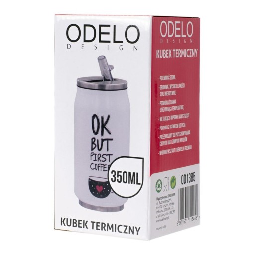 Термокружка банка 350мл Белый ODELO OD1385