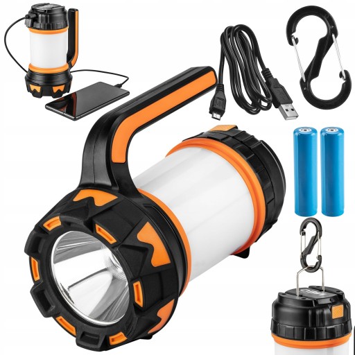 NEO LATARKA BIWAKOWA SZPERACZ LAMPA AKUMULATOROWA LED POWERBANK 99-031