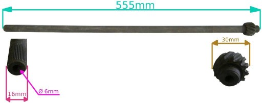 ВАЛ РУЛЕВОЙ ДЛЯ ТРАКТОРА MTD 738-0919B