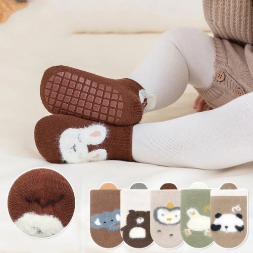 Stopki skarpetki niemowlęce antypoślizgowe Anti-Slip frotte z ABS 80-86-92