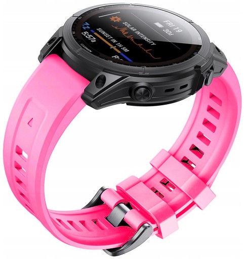 RÓŻOWY Pasek Garmin Fenix 6 Sapphire (szerokość 22mm)