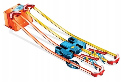 Hot Wheels Car Track Builder Double Race + ящик Mattel