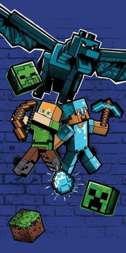 Пляжное полотенце 70х140 Minecraft Metro Art Survive