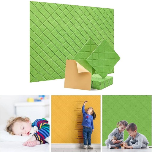 12шт 12x12x0,4 дюйма зеленые звукоизоляционные панели для студии