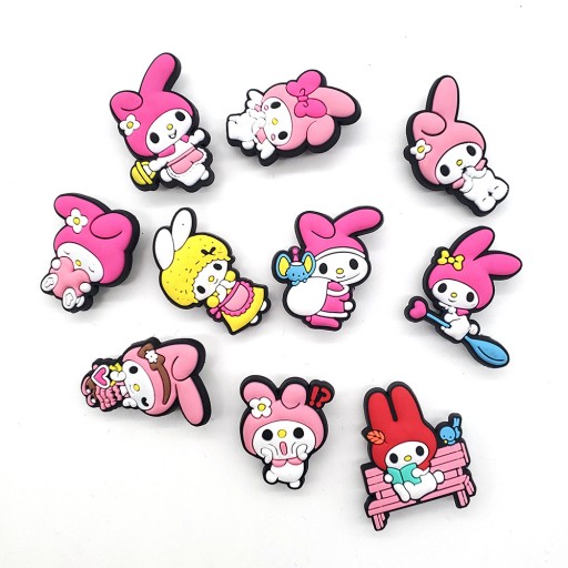 Przypinka My Melody Hello Kitty do Crocs butów klapków telefonu torebki