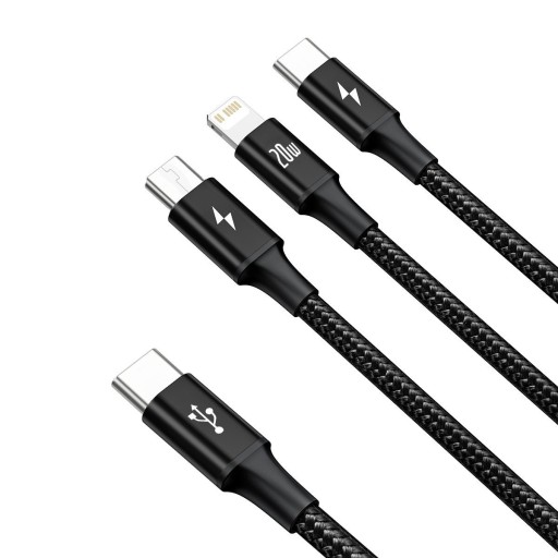 КАБЕЛЬ 1,5 м BASEUS USB-C 3 в 1 MICRO USB-C LIGHTNING