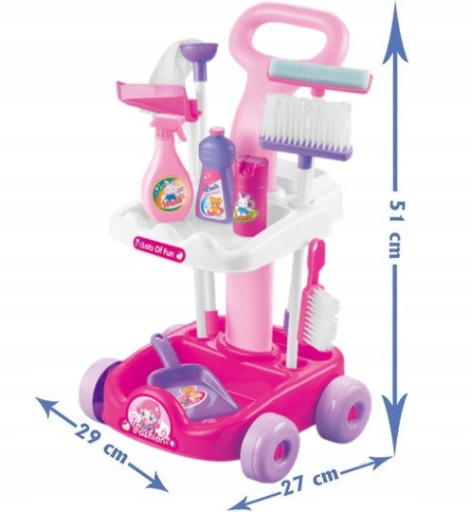НАБОР ДЛЯ ЧИСТКИ ТЕЛЕЖКИ для детей + ШВАБРА ВЕДРО МЕТЛА Magical Cleaner