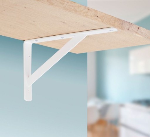 1x WSPORNIK KĄTOWNIK PODPÓRKA 150x125 BIAŁY HEAVY LOFT pod półkę parapet